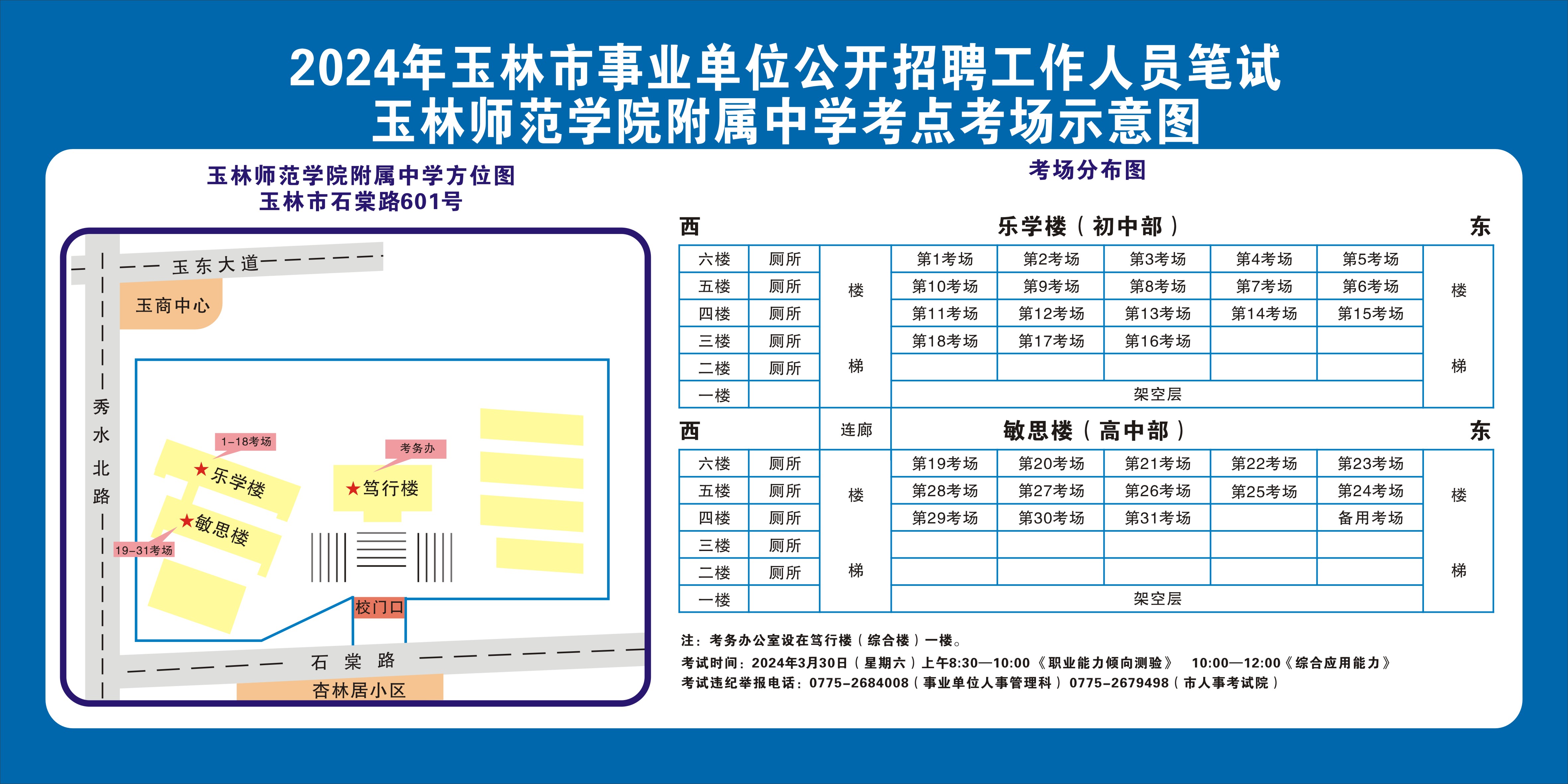 2024广西玉林市事业单位公开招聘工作人员笔试温馨提示