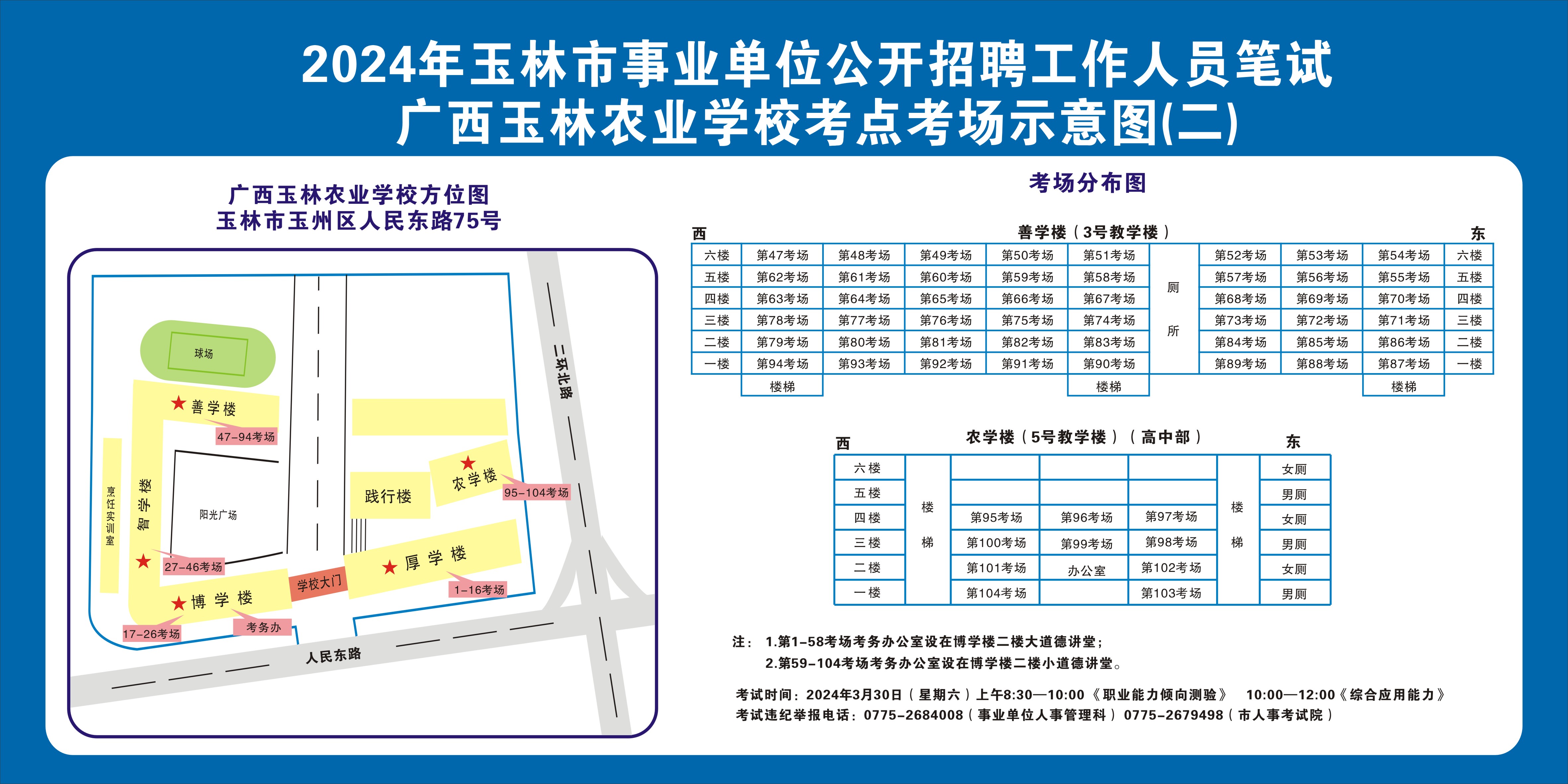 2024广西玉林市事业单位公开招聘工作人员笔试温馨提示