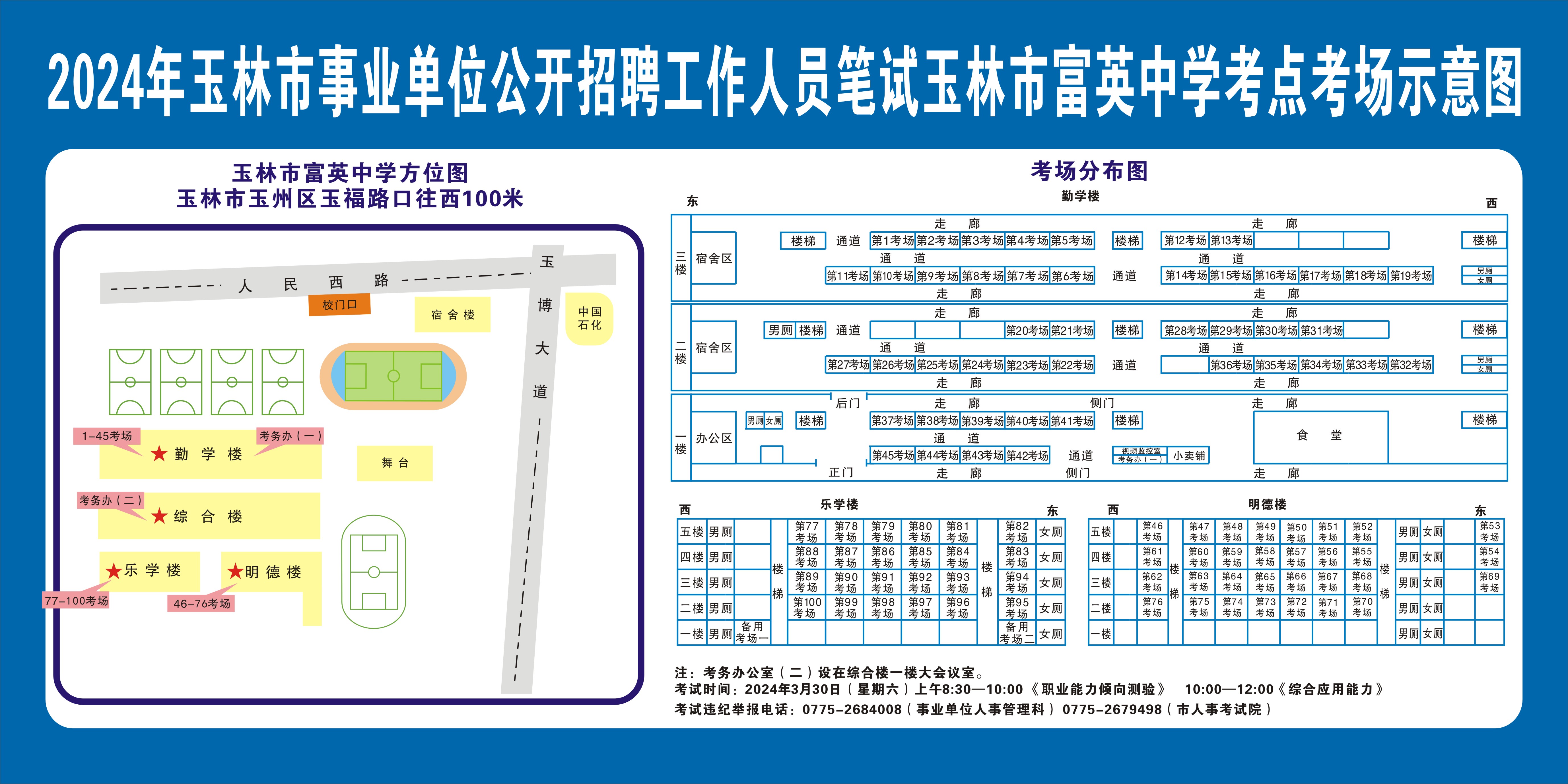 2024广西玉林市事业单位公开招聘工作人员笔试温馨提示