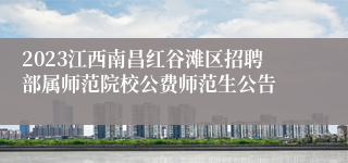 2023江西南昌红谷滩区招聘部属师范院校公费师范生公告
