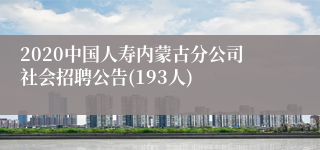 2020中国人寿内蒙古分公司社会招聘公告(193人)