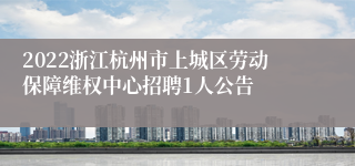 2022浙江杭州市上城区劳动保障维权中心招聘1人公告