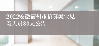 2022安徽宿州市招募就业见习人员80人公告