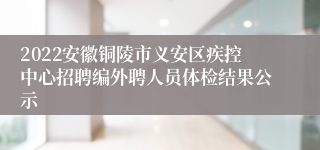 2022安徽铜陵市义安区疾控中心招聘编外聘人员体检结果公示