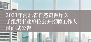 2021年河北省自然资源厅关于组织事业单位公开招聘工作人员面试公告