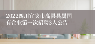 2022四川宜宾市高县县属国有企业第一次招聘3人公告
