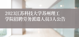 2023江苏科技大学苏州理工学院招聘劳务派遣人员3人公告
