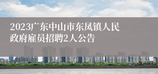 2023广东中山市东凤镇人民政府雇员招聘2人公告