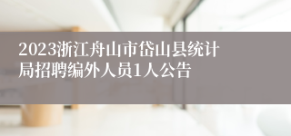 2023浙江舟山市岱山县统计局招聘编外人员1人公告