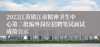 2022江苏镇江市精神卫生中心第二批编外岗位招聘笔试面试成绩公示