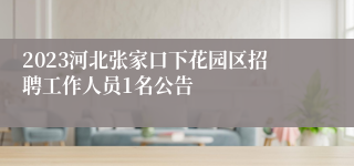 2023河北张家口下花园区招聘工作人员1名公告