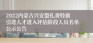 2022内蒙古兴安盟扎赉特旗引进人才进入评估阶段人员名单公示公告