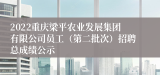 2022重庆梁平农业发展集团有限公司员工（第二批次）招聘总成绩公示