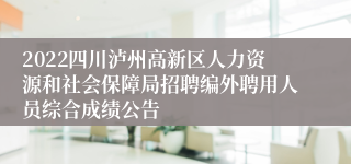 2022四川泸州高新区人力资源和社会保障局招聘编外聘用人员综合成绩公告