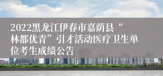 2022黑龙江伊春市嘉荫县“林都优青”引才活动医疗卫生单位考生成绩公告