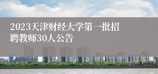 2023天津财经大学第一批招聘教师30人公告