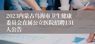 2023内蒙古乌海市卫生健康委员会直属公立医院招聘131人公告