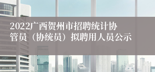 2022广西贺州市招聘统计协管员（协统员）拟聘用人员公示