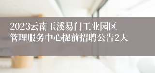 2023云南玉溪易门工业园区管理服务中心提前招聘公告2人