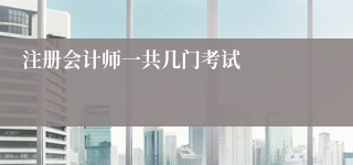 注册会计师一共几门考试