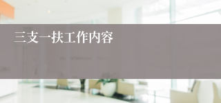 三支一扶工作内容