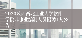 2020陕西西北工业大学软件学院非事业编制人员招聘1人公告