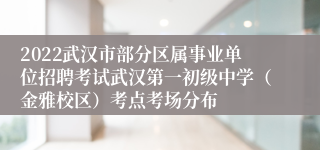 2022武汉市部分区属事业单位招聘考试武汉第一初级中学（金雅校区）考点考场分布