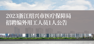 2023浙江绍兴市医疗保障局招聘编外用工人员1人公告