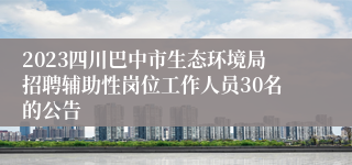 2023四川巴中市生态环境局招聘辅助性岗位工作人员30名的公告