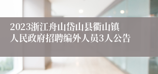 2023浙江舟山岱山县衢山镇人民政府招聘编外人员3人公告