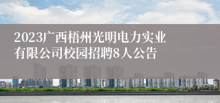 2023广西梧州光明电力实业有限公司校园招聘8人公告