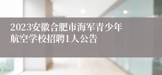 2023安徽合肥市海军青少年航空学校招聘1人公告