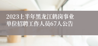 2023上半年黑龙江鹤岗事业单位招聘工作人员67人公告