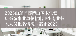 2023山东淄博博山区卫生健康系统事业单位招聘卫生专业技术人员报名情况（截止2023年3月15日上午9点）