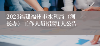 2023福建福州市水利局（河长办）工作人员招聘1人公告