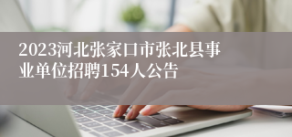 2023河北张家口市张北县事业单位招聘154人公告