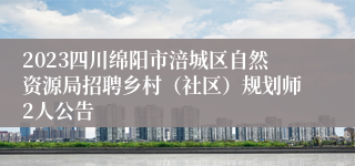2023四川绵阳市涪城区自然资源局招聘乡村（社区）规划师2人公告