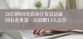 2023四川宜宾市江安县县属国有企业第一次招聘13人公告