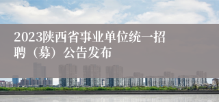 2023陕西省事业单位统一招聘（募）公告发布