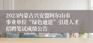 2023内蒙古兴安盟阿尔山市事业单位“绿色通道”引进人才招聘笔试成绩公告