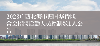 2023广西北海市归国华侨联合会招聘后勤人员控制数1人公告