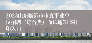 2023山东临沂市市直事业单位招聘（综合类）面试通知书打印入口