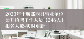 2023年十堰郧西县事业单位公开招聘工作人员【246人】报名人数-实时更新
