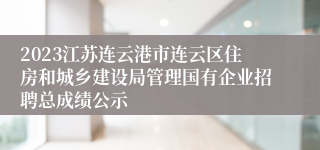 2023江苏连云港市连云区住房和城乡建设局管理国有企业招聘总成绩公示