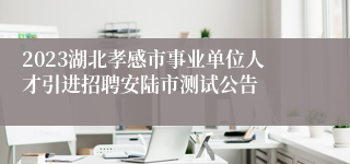 2023湖北孝感市事业单位人才引进招聘安陆市测试公告