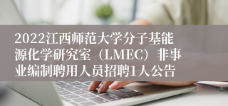 2022江西师范大学分子基能源化学研究室（LMEC）非事业编制聘用人员招聘1人公告