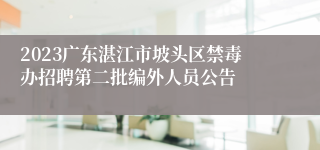 2023广东湛江市坡头区禁毒办招聘第二批编外人员公告
