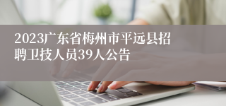 2023广东省梅州市平远县招聘卫技人员39人公告