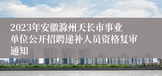 2023年安徽滁州天长市事业单位公开招聘递补人员资格复审通知