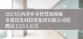 2023江西萍乡市智慧海绵城市建设发展投资集团有限公司招聘员工23人公告